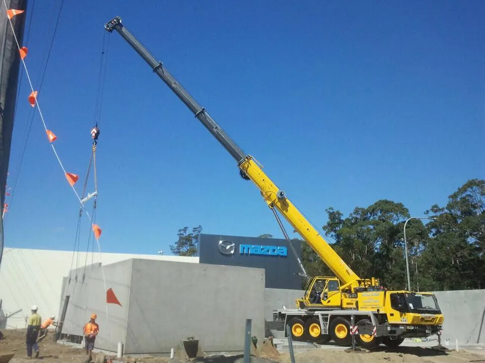 Lifting operations on a construction site